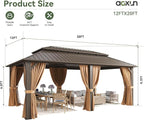 Aoxun 10x12 Gazebo Outdoor Hardtop Gazebo - Image 5