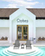 Ciokea Outdoor Chaise Lounge Chair Set of 2, Patio Lounge Chairs - Image 2