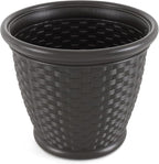 Suncast Sonora 18 Inch Lightweight Durable Plastic Wicker Decorative Flower - Image 7