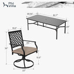 PHI VILLA 9 Pieces Outdoor Dining Set - Image 9