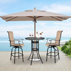 VINGLI Cast Aluminum Bar Height Patio Table - Image 2