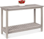 Best Choice Products 48in 2-Shelf Eucalyptus Wooden Console Table Indoor by BestChoiceProducts