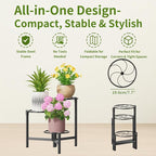 3 Tier Plant Stand Outdoor Tall Metal Corner Plant Stand - Image 5