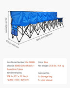 VEVOR Portable Folding Bench, 8 Seat Foldable Soccer Bench - Image 3