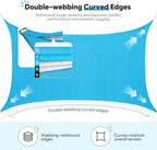Quictent 20x16ft Rectangular Sun Shade Sail 185G HDPE Canopy 98% UV Block - Image 4