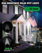 Solar Spot Lights Outdoor Waterproof, 18 LED 2 Mode Brightness Solar Spotlights - Image 4