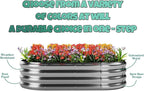 Galvanized Metal Planter Round Raised Garden Bed Kit - Image 4