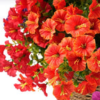 Artificial Flowers for Outdoors, UV Resistant Fake Silk Morning Glory, - Image 4