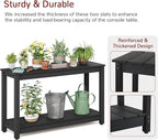 Stoog Outdoor Console Table, All-Weather 2-Tier Patio Console Table - Image 5