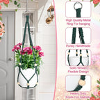 Hoteam 12 Pcs Macrame Plant Hangers Macrame Hanging Planters - Image 3