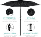 Best Choice Products 10ft Outdoor Table Compatible Steel Polyester Market Patio - Image 5