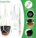 Hanging Planters for Indoor Outdoor Plants, 2 Pack Self Watering Hanging Pot - Image 2