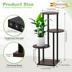 Plant Stand Indoor, 4 Tier Thickened Metal Corner Plant Shelf - Image 2
