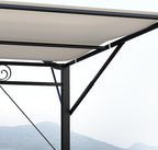 Outsunny 10' x 8' Outdoor Pergola and Patio Gazebo, Extendable Side Awning - Image 6
