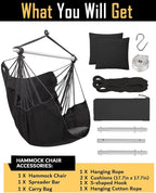 ADVOKAIR Hammock Chair Swing, Heavy-Duty Hanging Rope Swing Seat Supports 500 - Image 8