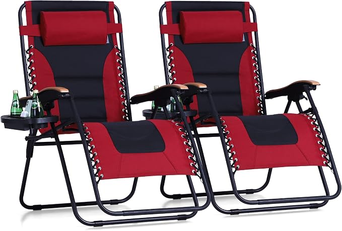 Sophia & William Oversized XXL Zero Gravity Chair Set of 2, Padded Adjustable by SophiaWilliam