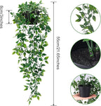 Whonline Fake Hanging Plants, Artificial Small Potted Plants - Image 2