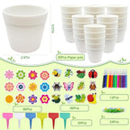 Cinrobiye 30 Set Garden Paper Pot Craft Kit，DIY Flower Plant Crafts - Image 2