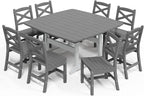 9-Piece Patio Dining Table Set, HDPE Outdoor Table and Chairs Set, All-Weather by Unknown