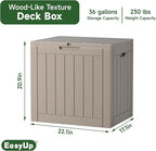 EasyUp 36 Gallon Outdoor Storage Box Waterproof, Resin Outdoor Deck Box - Image 2