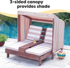 KidKraft Wooden Outdoor Double Chaise Lounge - Image 7