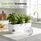 4 Pack Self Watering Pots for Indoor Plants 17 Inches Window Boxes Planters - Image 8