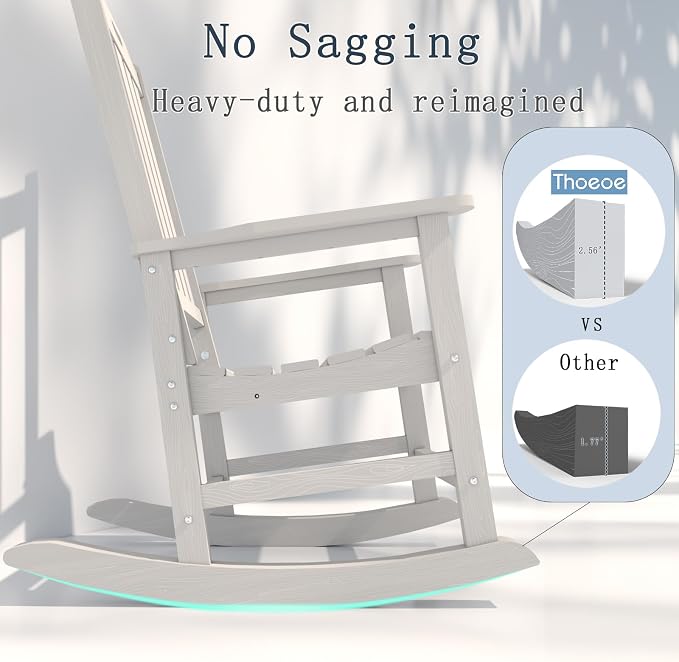 Oversized Rocking Chair Set of 8, Outdoor Rocking Chair - Image 8