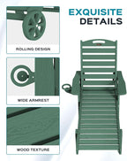 Outdoor Lounge Chair Set of 4, All Weather Patio Chaise Lounge Chair - Image 5