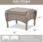 Belord Outdoor Ottomans for Patio Foot Rest - Image 3