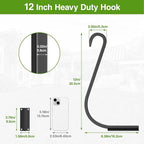 12 Inch 2 Pack Plant Hangers for Indoor/Outdoor Wall Mount - Image 6