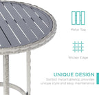 Best Choice Products 3-Piece Patio Bar Table Set, Outdoor Wicker Bar Height - Image 4