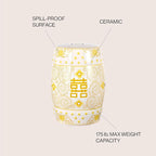 JONATHAN Y TBL1013B Double Happiness 18" Chinoiserie Ceramic Drum - Image 5