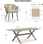 PURPLE LEAF 12 Pieces Outdoor Dining Set - Image 7