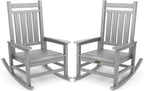 SERWALL Oversized Outdoor Rocking Chair Set of 2, HDPE Rocker by SERWALL