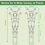 Indoor Plant Trellis for Climbing Plants 2 Pack Small Garden Metal Support for - Image 2