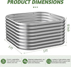 4 Pack 3x3FT Raised Beds for Gardening, Corrugated Galvanized Steel Raised - Image 2