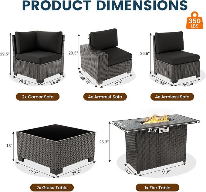 13 Piece Patio Furniture Set - Image 5
