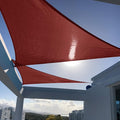 SUNNY GUARD Custom Size 11'x22'x24.6' Triangle Terra Red UV Block Sunshade by SUNNYGUARD