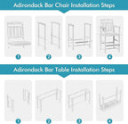 Ciokea 3 Pcs Outdoor Bar Height Table Set, Heavy-Duty All-Weather HDPE Patio - Image 9