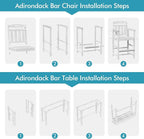 Ciokea Outdoor Bar Height Table Set of 5, Heavy-Duty All-Weather HDPE Patio Bar - Image 9