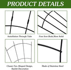 4 Pack 32'' Garden Trellis for Climbing Plants Outdoor Metal Trellis for Potted - Image 5
