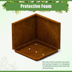 Decoroca Heavy-Duty Corten Steel Planter Box, Large Square Cube Outdoor Planter - Image 6