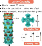 GameXcel Vertical Planter 7 Tier Stackable Planters Garden Planters Strawberry - Image 5
