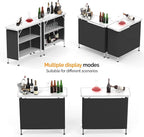 VINGLI Portable Bar Table, 3-Tier Shelves, Mobile Bar Table - Image 6