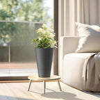 Kante Tall Round Planter Set of 2, 13 Inch Tall Decorative Planter Pots - Image 5
