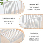Patio Dining Chairs Set of 4, All-Weather Outdoor and Indoor Stackable Chairs - Image 4