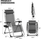 MoNiBloom Beach Chaise Lounge Chair, Patio Folding Recliner - Image 3