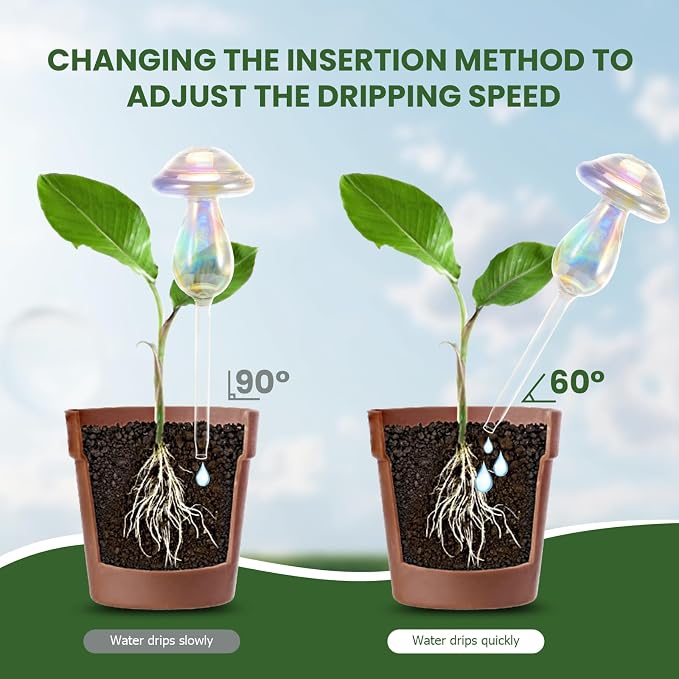 Plant Watering Globes-4pcs Self Watering Planter Insert, Plant Watering Devices - Image 6
