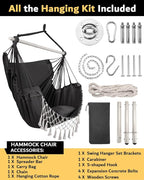 MIZTLI Hammock Chair Hanging Chair Swing Chair XXL Large Macrame Swing Indoor - Image 6
