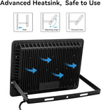 4Pack-60W LED Flood Light Outdoor, 6600lm LED Work Light - Image 4